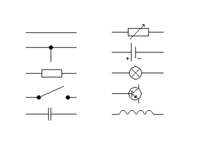 Symbole für einen elektrischen Stromkreis (2/2)