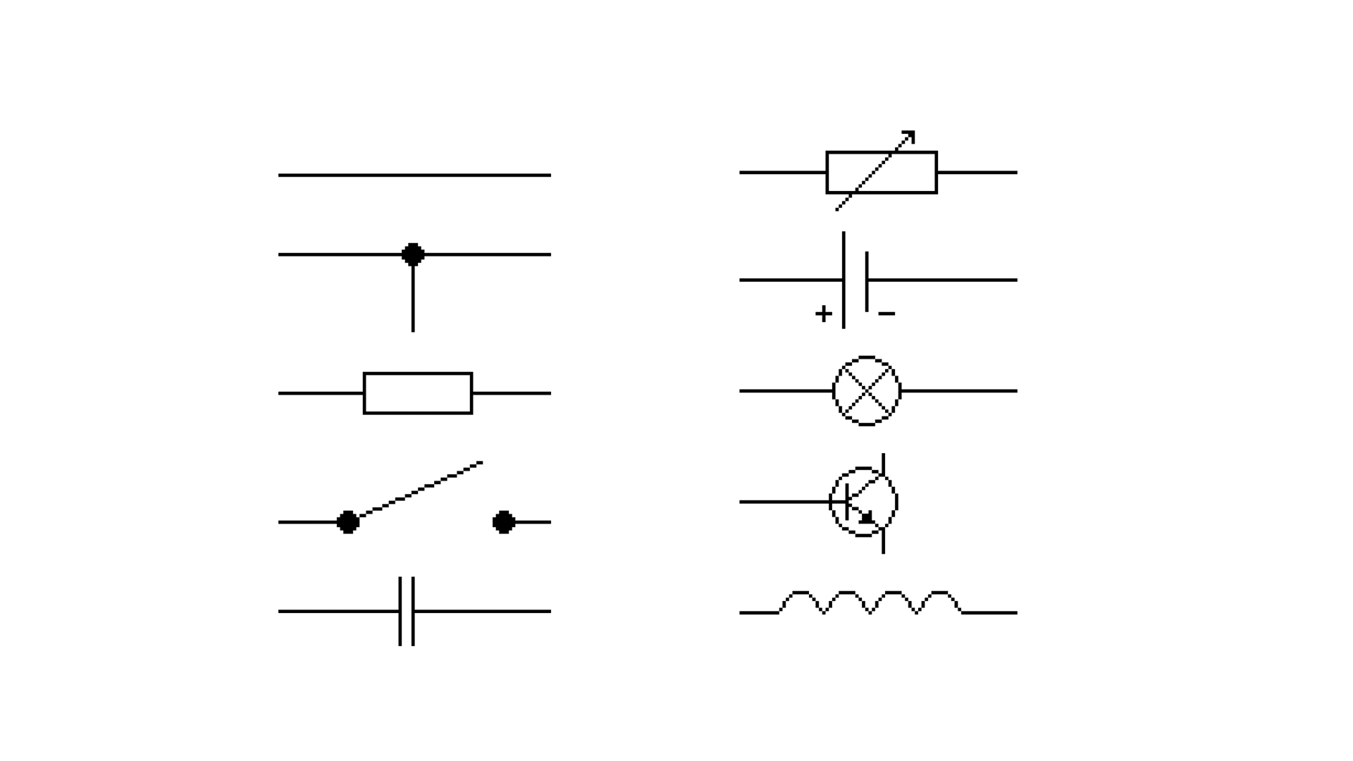 Electrical circuit symbols